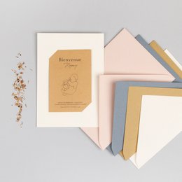 Enveloppe Rose poudré