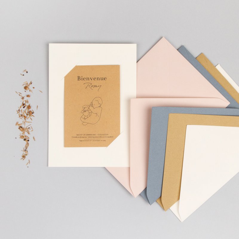 Enveloppe Rose poudré