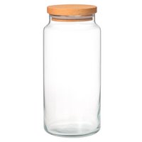 Joy Kitchen glass storage jar with wooden lid 1400 cc