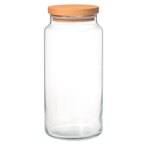 Joy Kitchen Vorratsglas aus Glas mit Holzdeckel 1400 cc