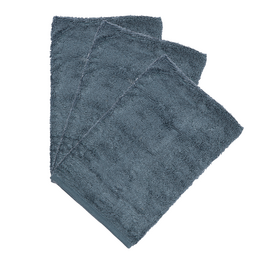 Set of 3 soft, absorbent washcloths in a variety of neutral colors including misty rose, rosewood, apricot blush, aspen green, marin, honey yellow, moon blue, feather grey, frosted almond, mellow mauve, whisper green, daisy white, silky lilac, savannah sand, riviera bleu, and jungle green.