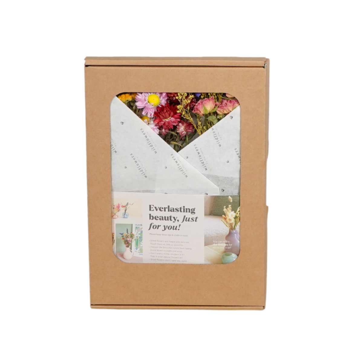 Geschenkdoos - Gedroogde Bloemen in Brievenbus - Multi