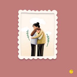 greeting card big hug (English)