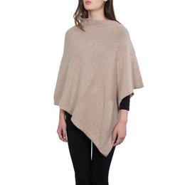 MOON - Classic square poncho in cashmere blend