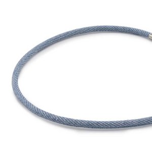 Statement-Halskette aus Jeans 1 Linie, blau