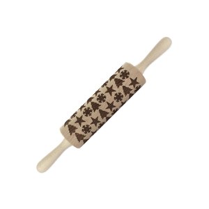 Holz Nudelholz Weihnachtsmotiv 39 cm Fackelmann Weihnachten