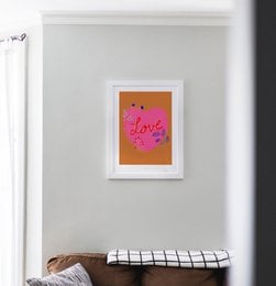 Impresión de arte de pared de amor floral