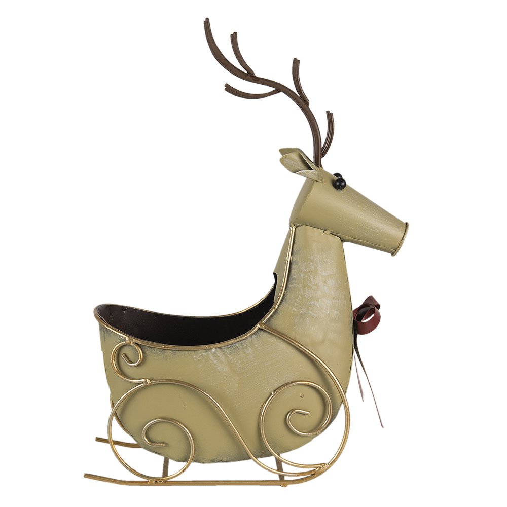Opbergmand Rendier 33x17x44 cm Goudkleurig IJzer Mand
