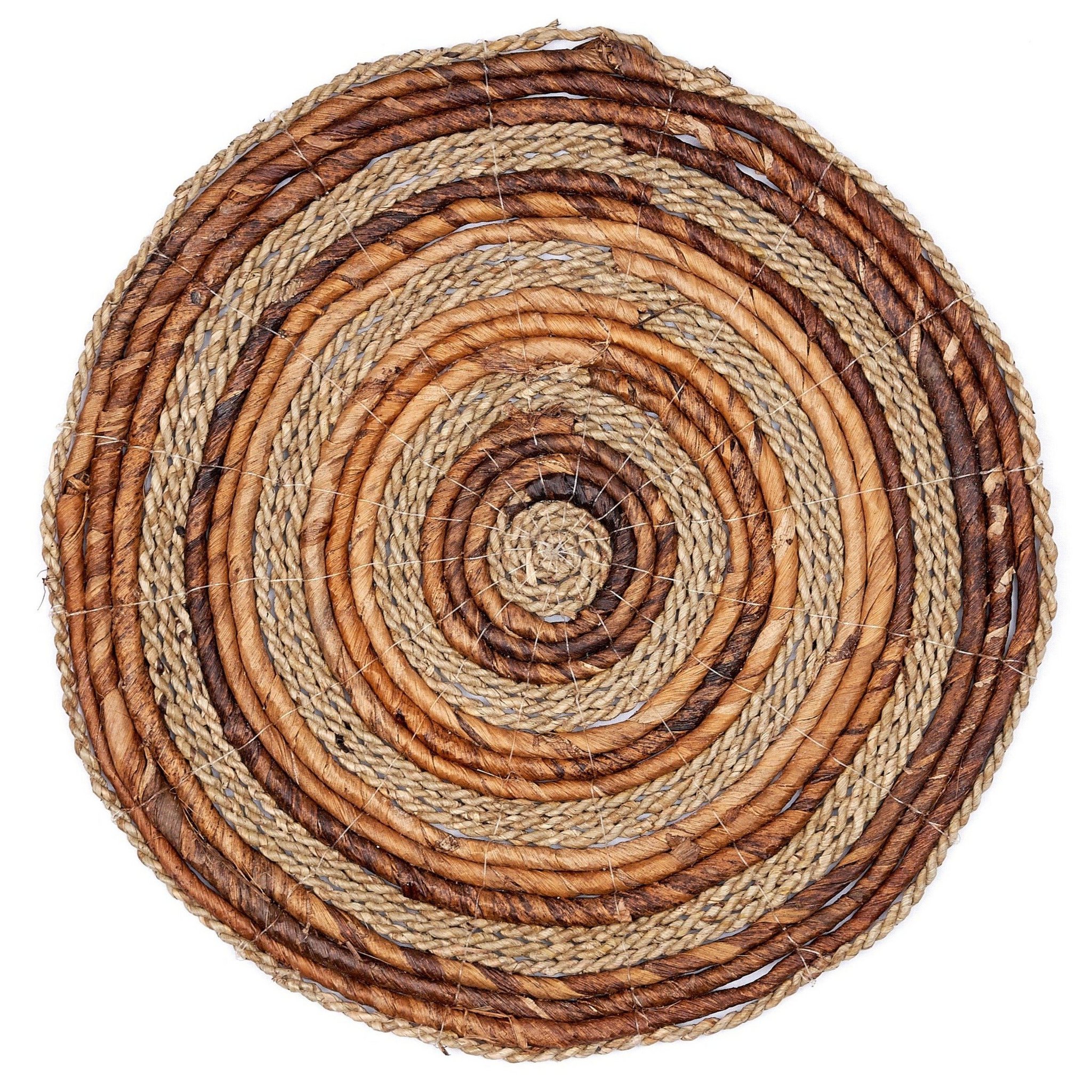 Boho Ronde Placemat van Bananenvezel & Zeewier 38cm Set van Soeji