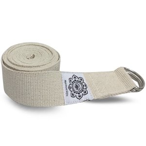 Ivory Cotton Yoga 8 Ft. Strap with Wrapped  1.5’’ D-Ring