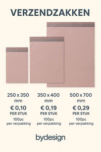 Plastic shipping bags from 0.07 euros - 3 sizes and 2 colors - 100pc per pack