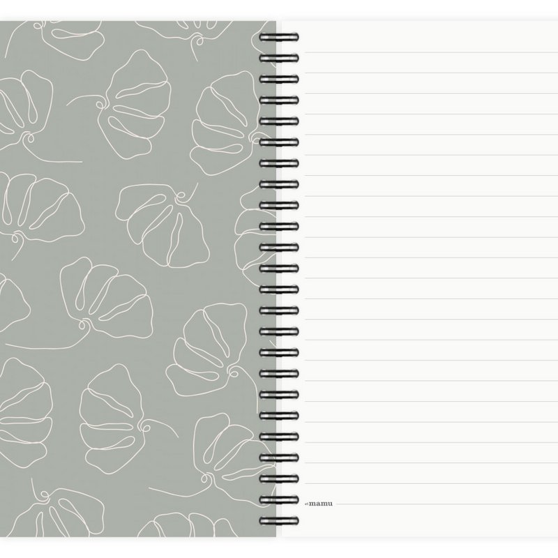 Notizblock Line Flowers A5