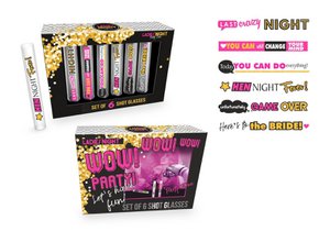 LADIES NIGHT TUBE SHOT GLASSES