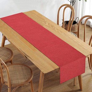 Dining Table Runner – Poly Jute Blend – 12x60 Inch, Maroon
