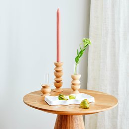 Wave Tablett aus Keramik - rechteckig weiß