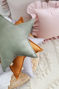 Linnen STAR kussen, kinderkussens maat M