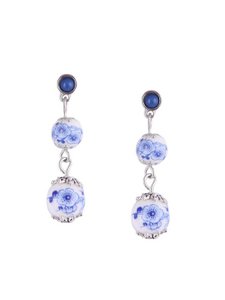 Earrings Flowers - Ceramics
