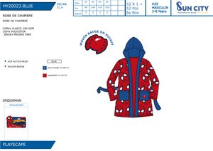 Kavel van 12 eenheden | Spiderman-kamerjas voor kinderen | Officieel gelicentieerde producten | SUN CITY-groep