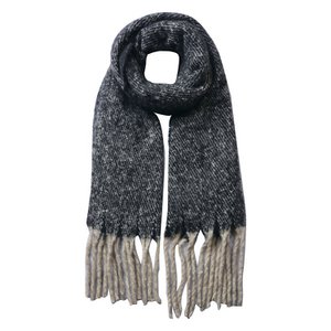 Winter scarf ladies 50x180 cm Black Synthetic Wintershawl