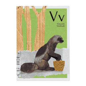 ABC Karte - V wie Vincent Vielfraß