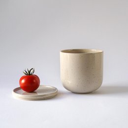 Cuenco con tapa MoxBowl Hollyhock - arena y motas - 500ml