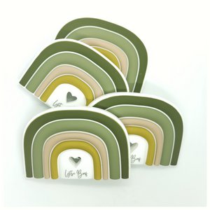 Silikonbeißfigur Regenbogen - Grün