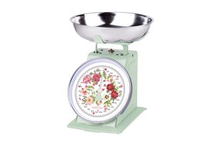 Retro keukenweegschaal Peony lichtgroen 3 kg Isabelle Rose