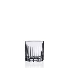 Set of 6 whiskey glasses, 36 cl capacity, timeless design with vertical ribbed pattern.