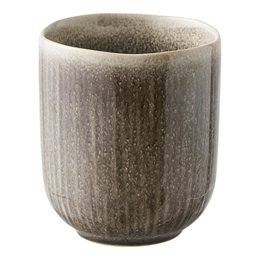  Set of 4 ceramic mugs in a grey color, with a diameter of 8cm and a height of 9.5cm.