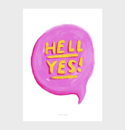 Impresión de arte de pared con cita de color | ¡Oh sí!