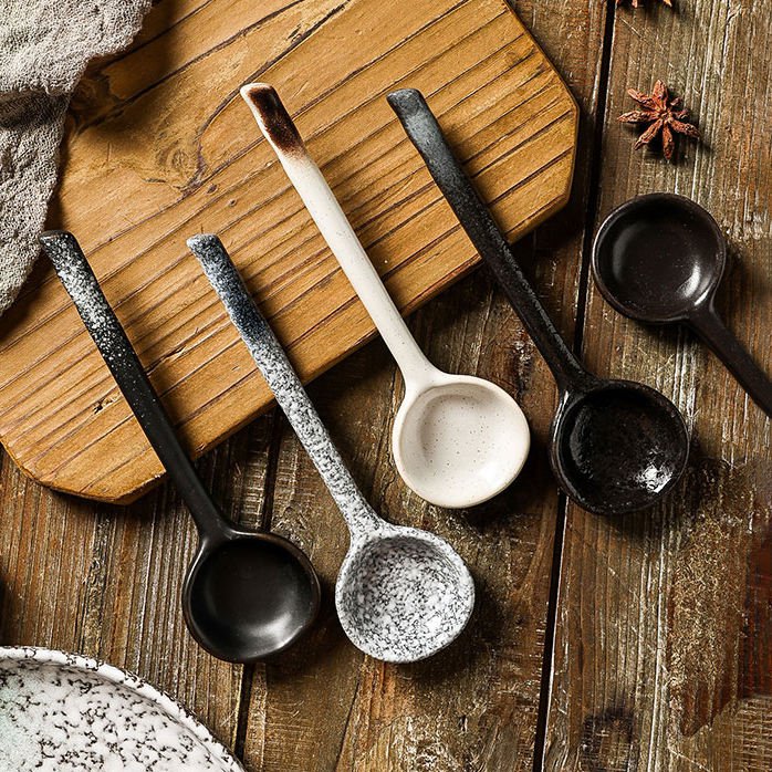 Ceramic Ladle and Serving Spoon Set