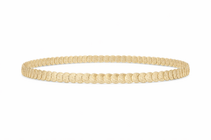 HS waist belt women - stretch gold coin links - gold/gold - 72-100 cm