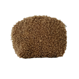  Taupe-colored leather wallet, approximately 12.5 cm x 8 cm in size.