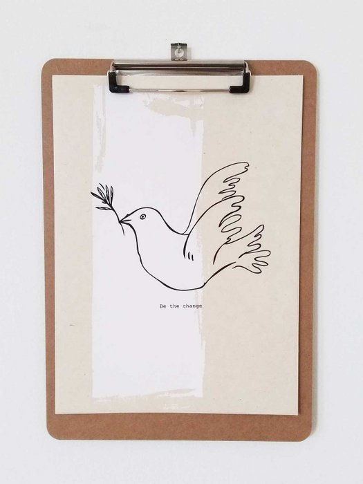 A4 Wall Art Dove