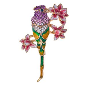 Brooch Ladies Pink, Metal Null