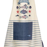 New Pesk Blue Kitchen Apron 72 x 85