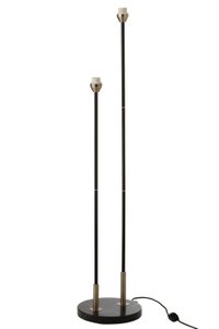 J-Line vloerlamp Bollie - steen/marmer - zwart