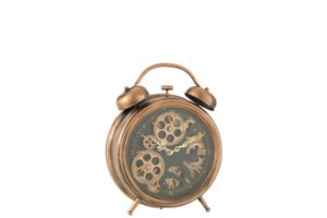 J -Linie Wecker Römische Figuren - Metall - Bronze - M - Ø 33 cm