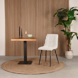 Bolini Eetkamerstoel Juul - Wit - Boucle