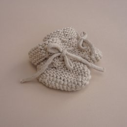 Patucos Bebe Tejidos | Botitas De Bebe | Botines gruesos para bebé | Beige
