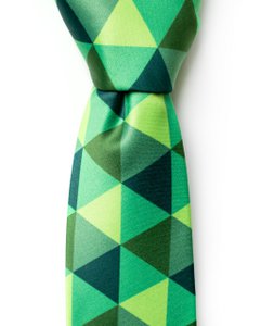 Ruit groene stropdas | Gerecycled polyester GRS