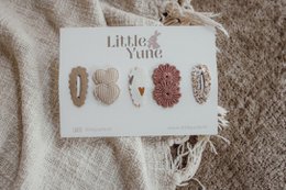  Anti-slip hair clips from the Little Love You Collection, featuring a floral design in a burgundy color.