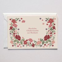 Hochzeitskarte Blütenkranz