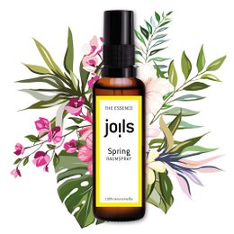 A floral room spray with a fresh, spring-like scent. Features notes of green leaves, pink flowers, and a light, airy fragrance.