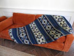 Ecuadorian alpaca blanket | native blanket | Cotopaxi Blue