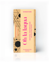 Signature Melon & Pink Pepper Natural Waterfusion Soda, a refreshing beverage with a blend of melon and pink pepper flavors.