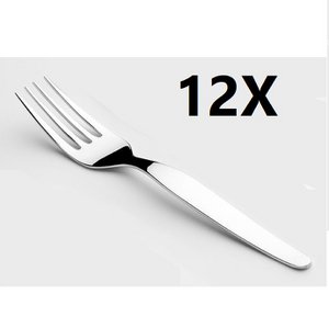 Set von 12 x normaler Tischgabel Edelstahl -Liso