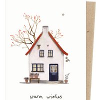 Kerstkaart | Huisje bessenboom