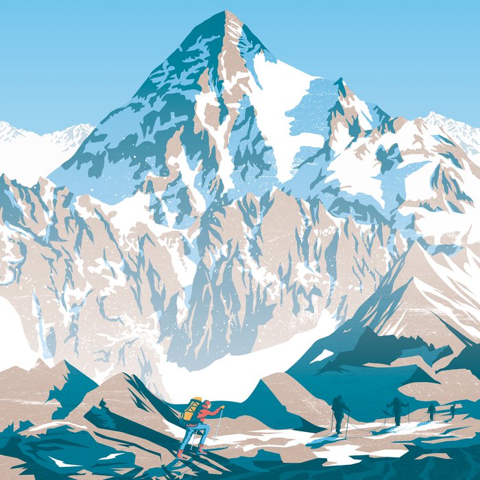 Vintage Mount Everest Himalayas Poster | Poster Mount Everest Asia