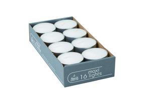 Maxi-Teelichte, 16er Box mit Aluhülle